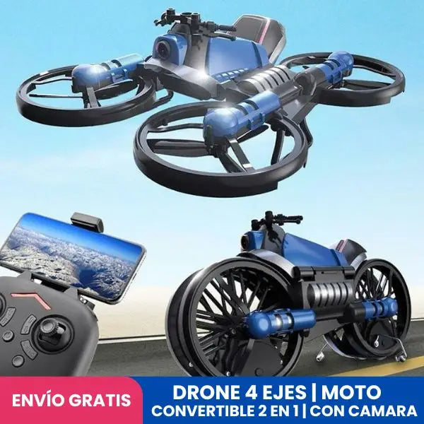 DroneMoto Convertible 2 en 1 c/ Camara
