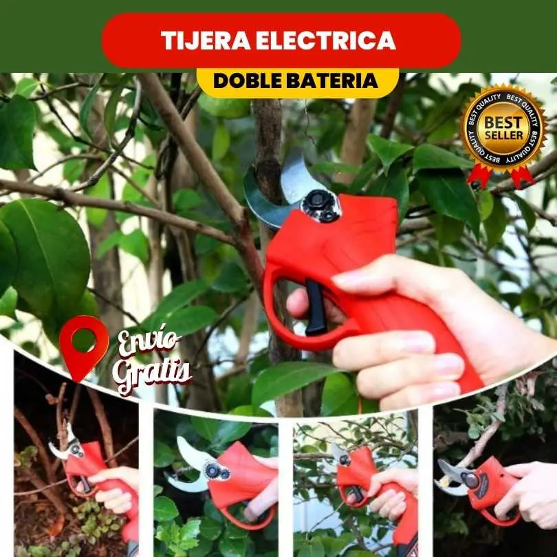 TIJERA DE PODAR ELECTRICA PORTATIL ✂️| Doble Batería 48v