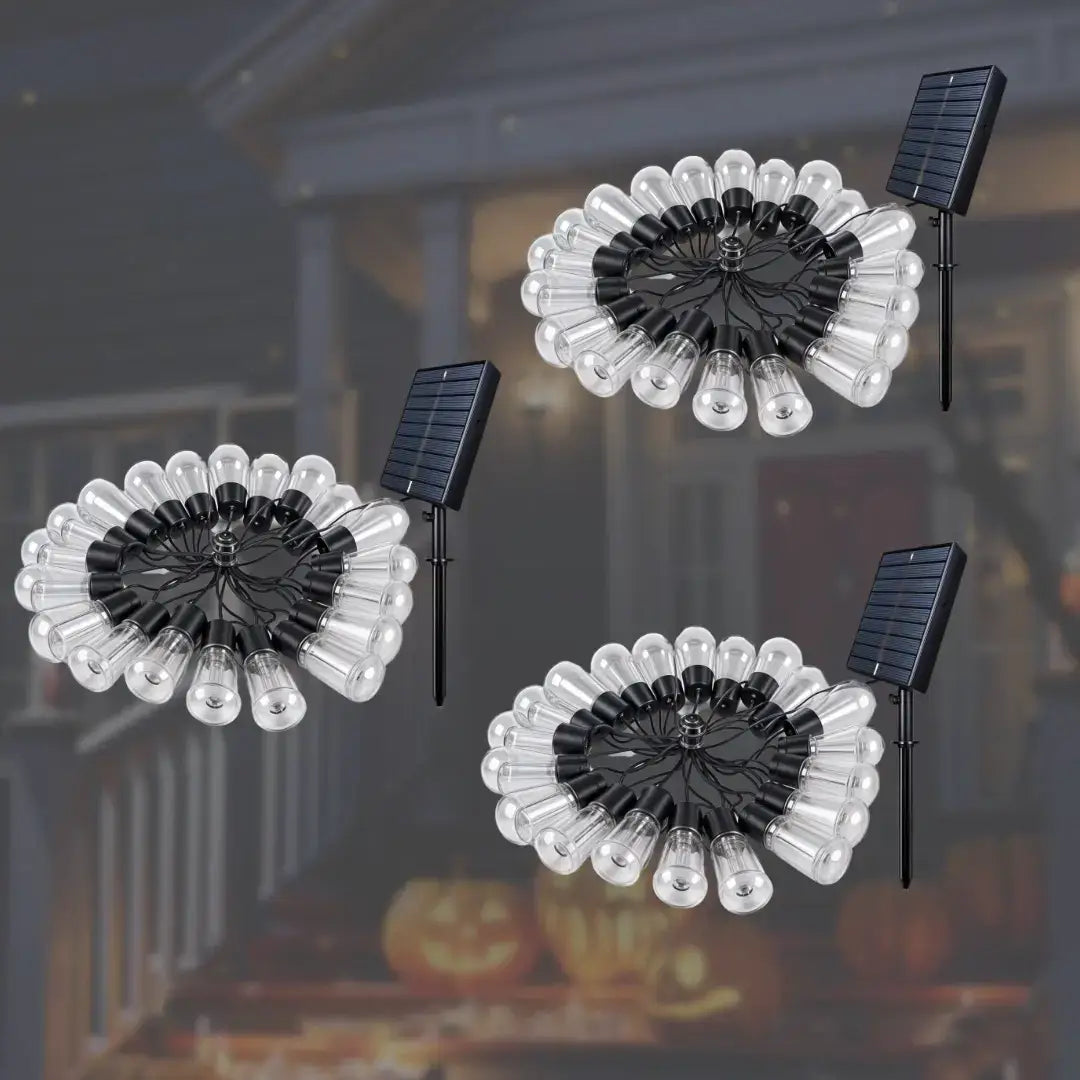 Guirnaldas con panel solar x 3 und.