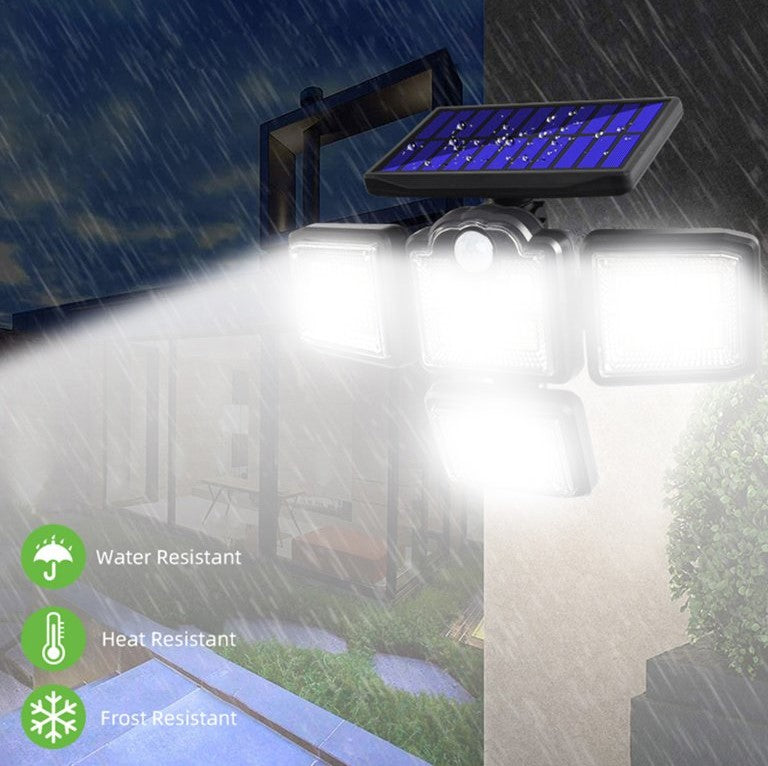 REFLECTOR SOLAR 4 CABEZALES CON SENSOR🌤️