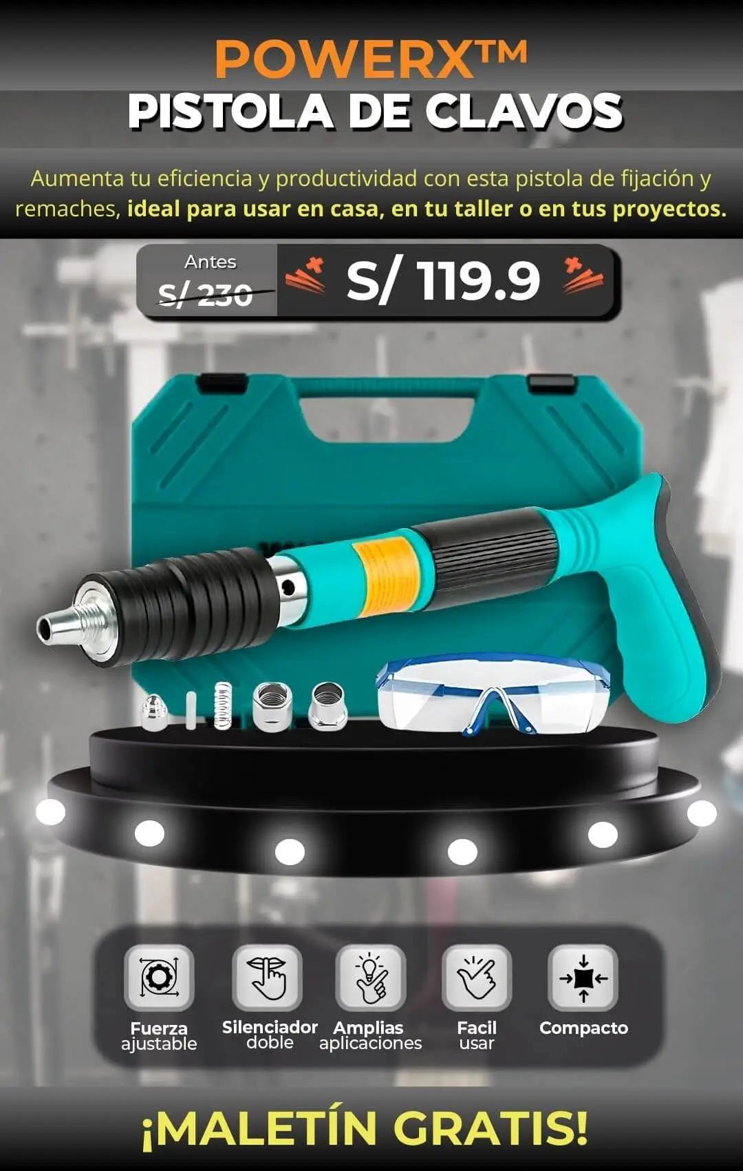 QuickGun™ Remachador de Clavos🦯