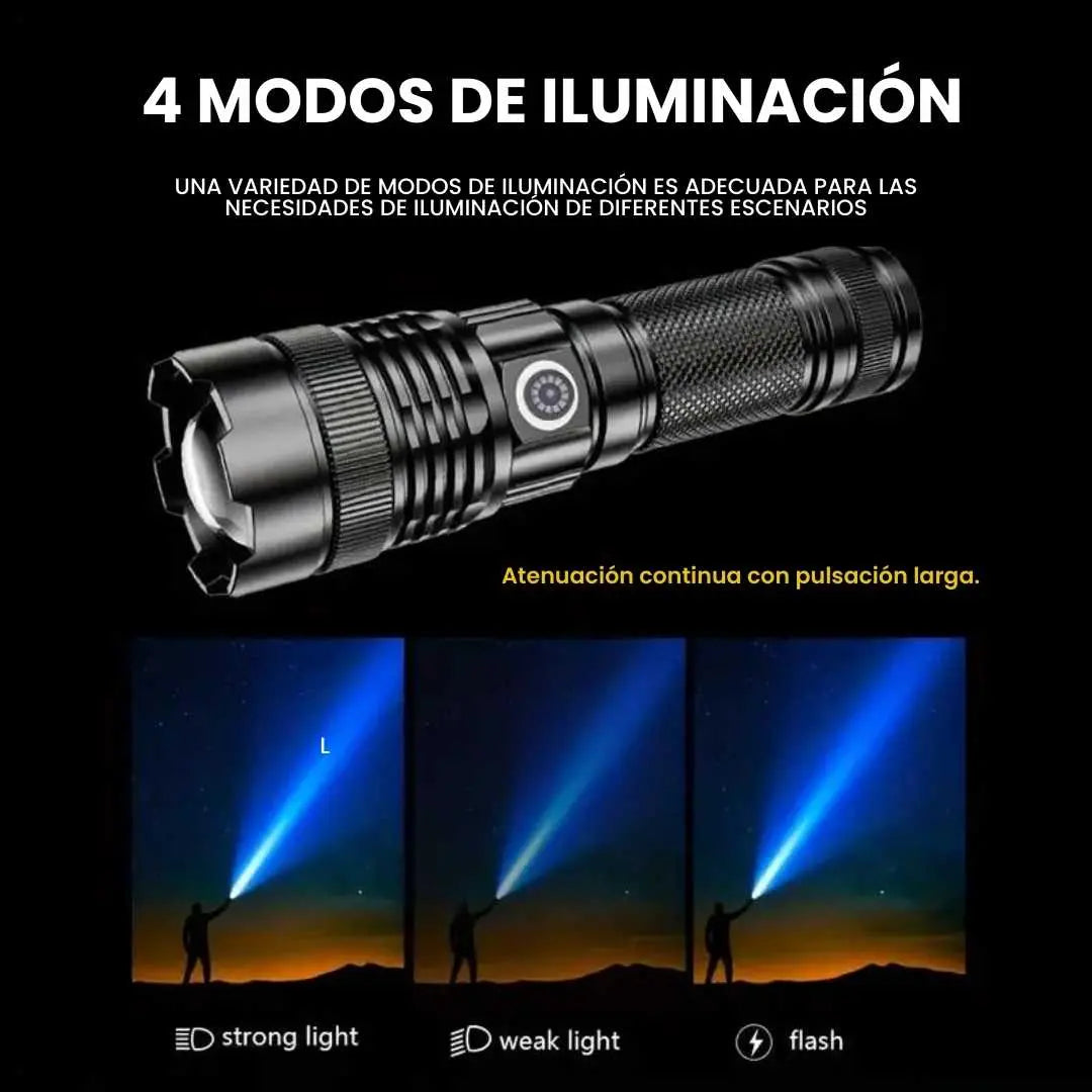 Linterna Telescopica SuperPotente🔦 Power Bank🔋