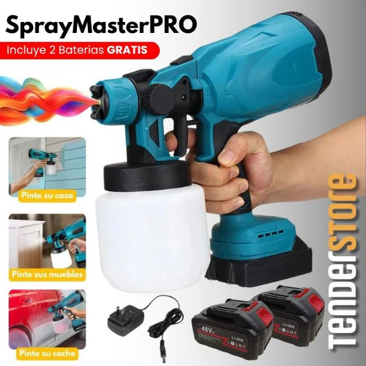 SprayMaster® Pistola de Pintura Inalámbrica de Alto Poder con 2 Baterías