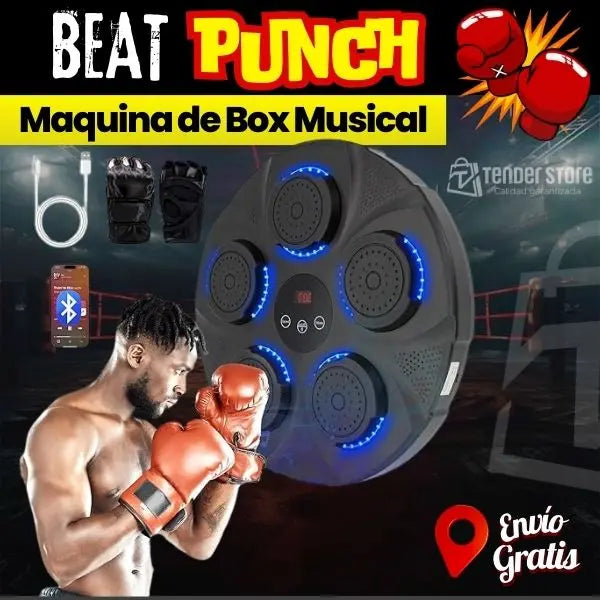 BeatPunch™ Maquina de Box Musical + Guantes🥊🎶